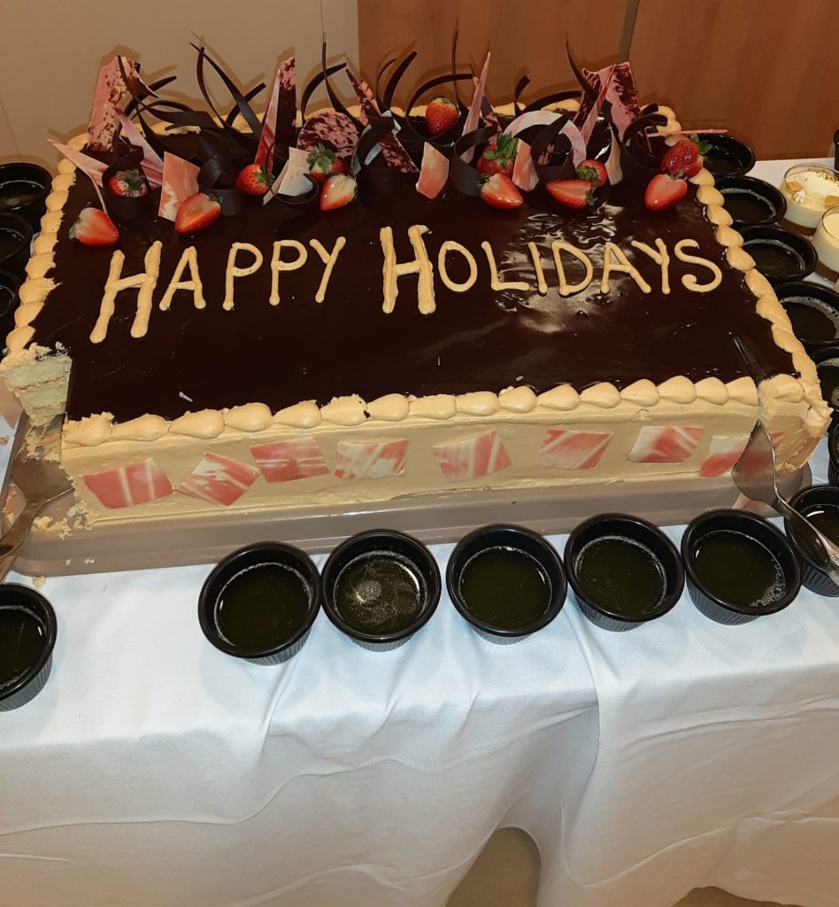 Crew holiday cake