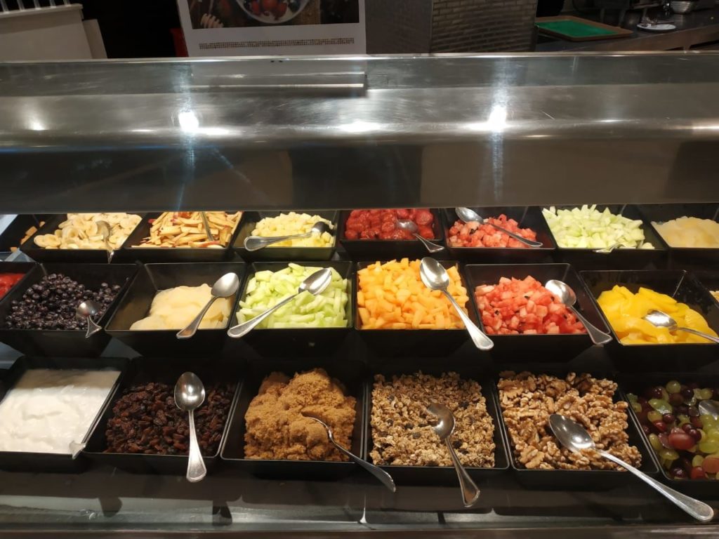 Variety buffet on the cruise ship
