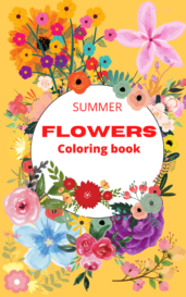 Summer flowers coloring book